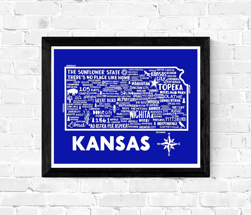 State Map Print | 3 Colors