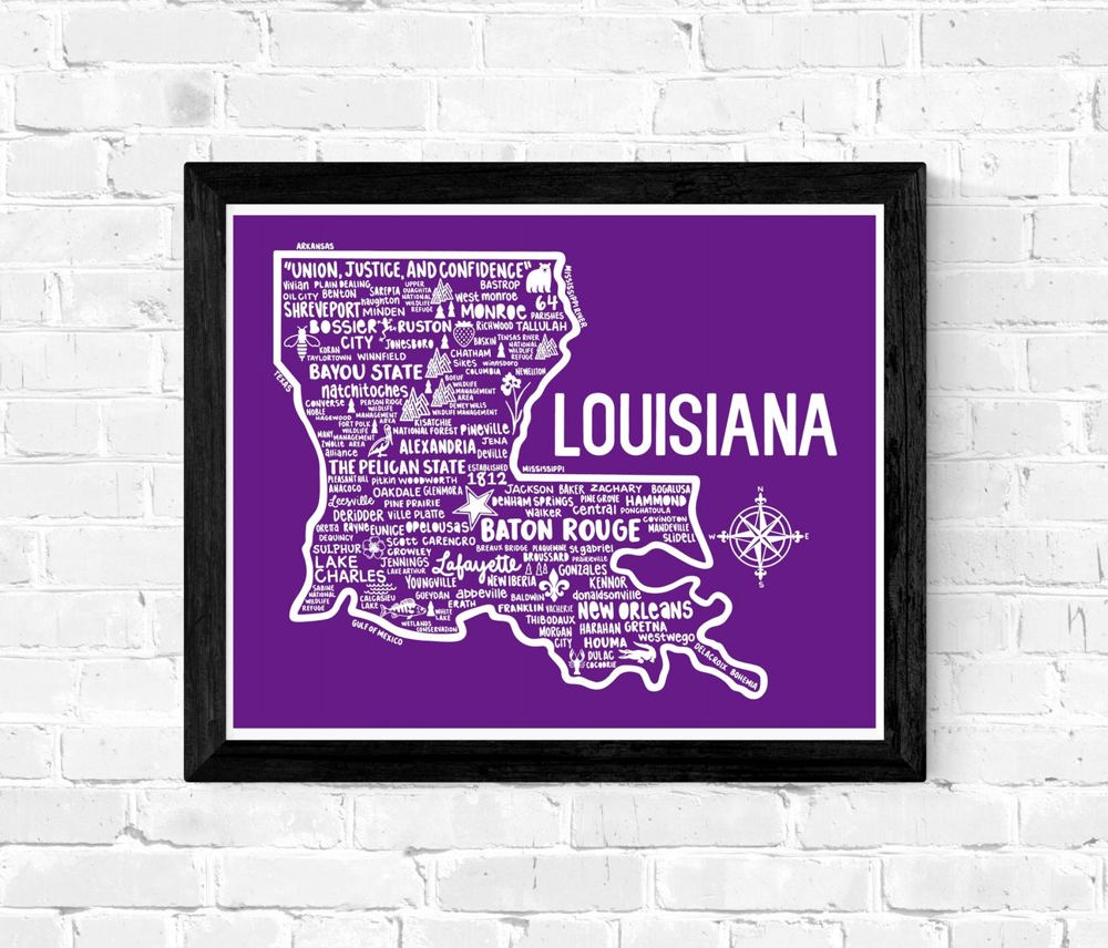 State Map Print | 3 Colors