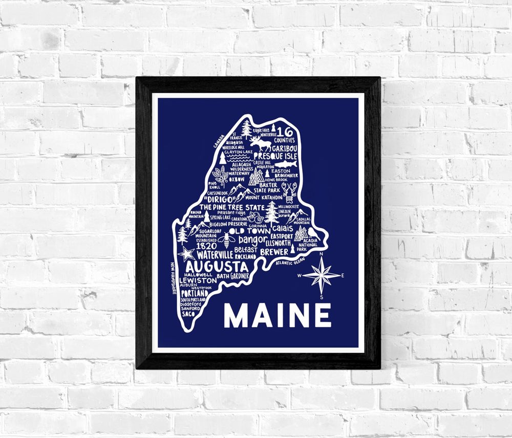 State Map Print | 3 Colors