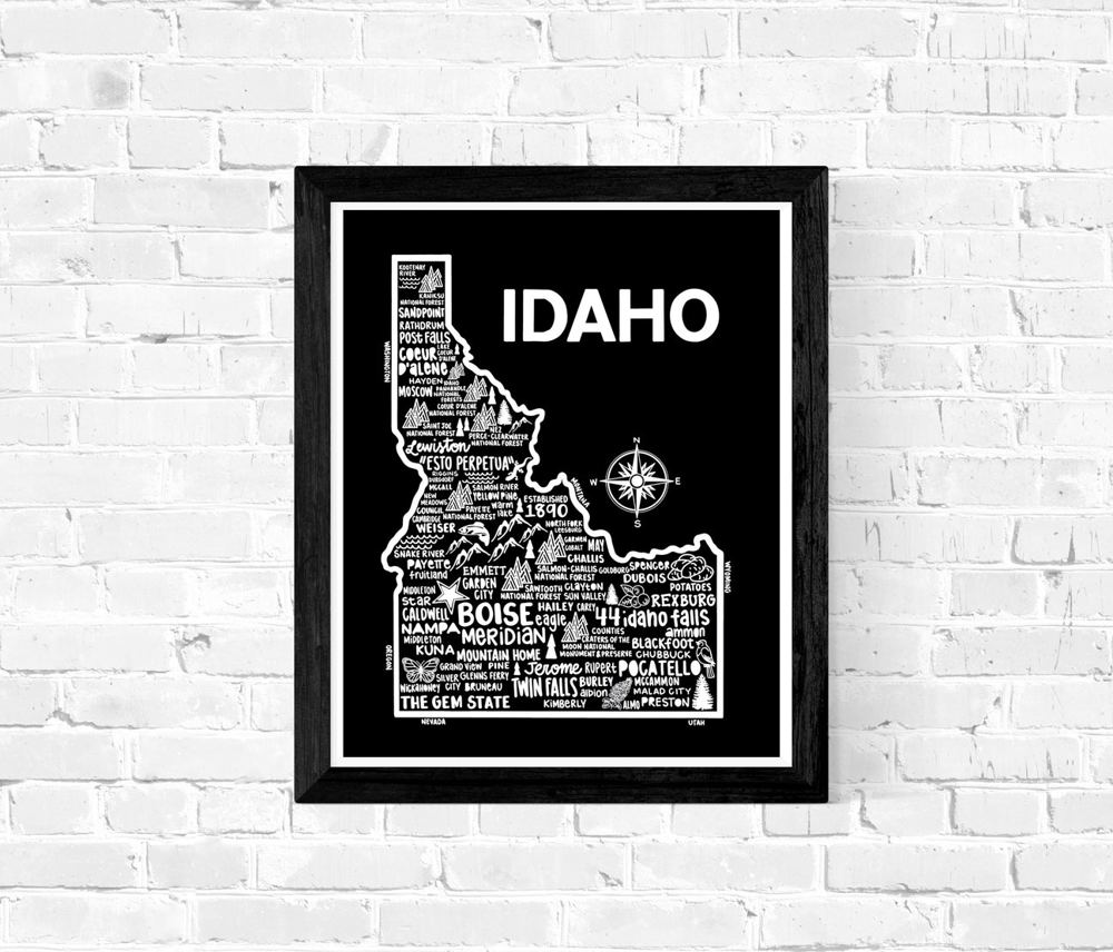 State Map Print | 3 Colors