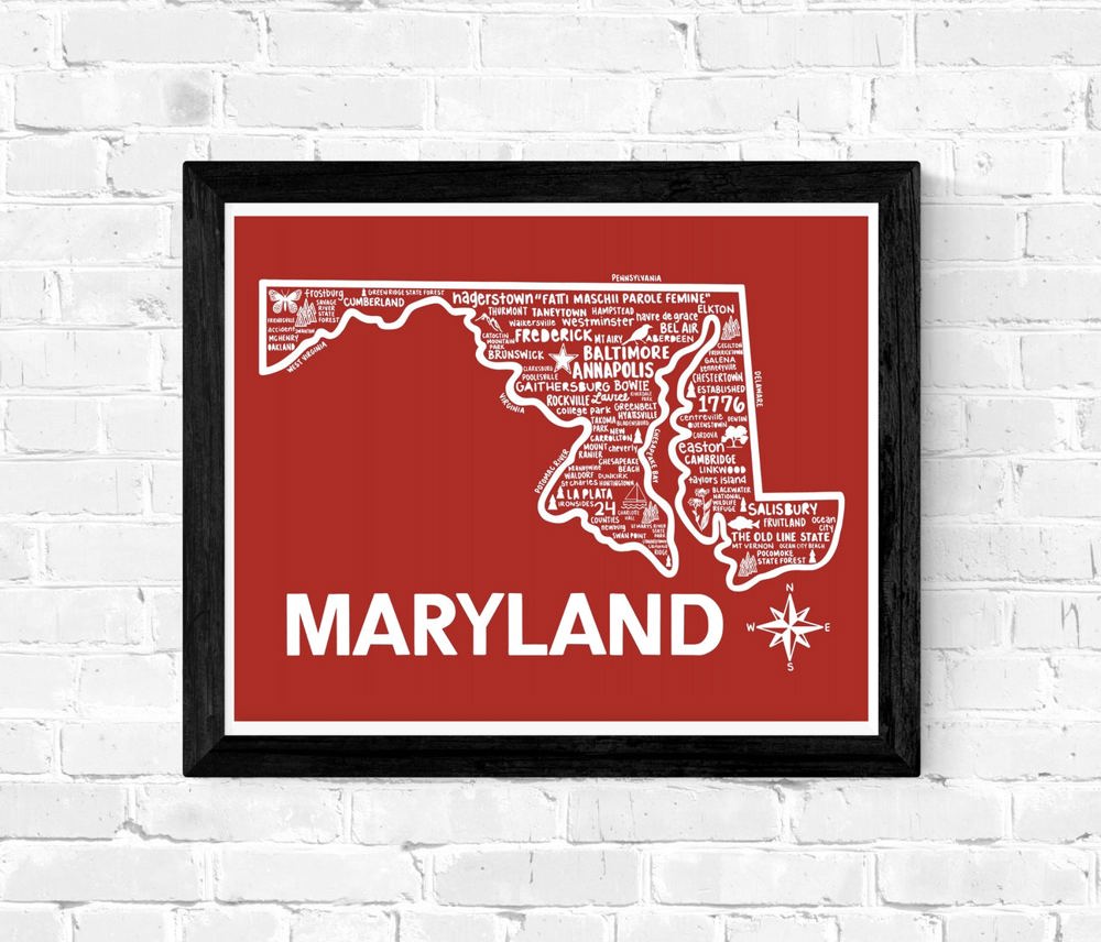 State Map Print | 3 Colors