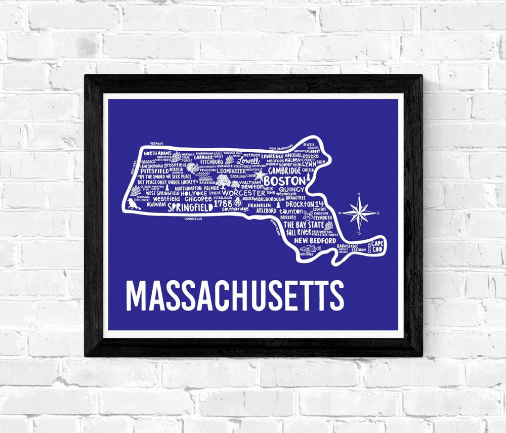 State Map Print | 3 Colors