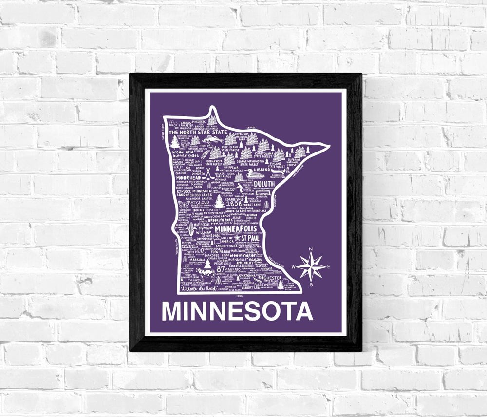 State Map Print | 3 Colors