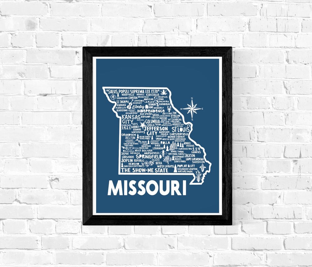 State Map Print | 3 Colors