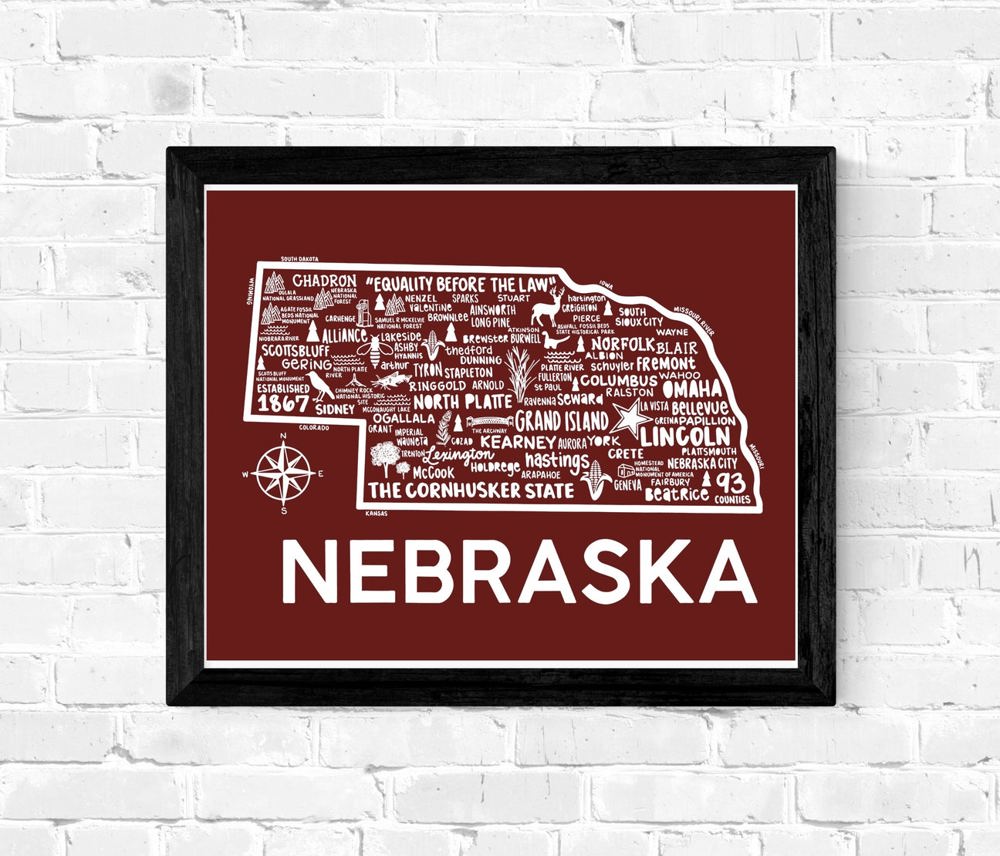 State Map Print | 3 Colors