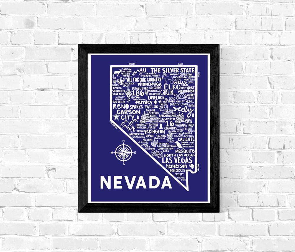 State Map Print | 3 Colors