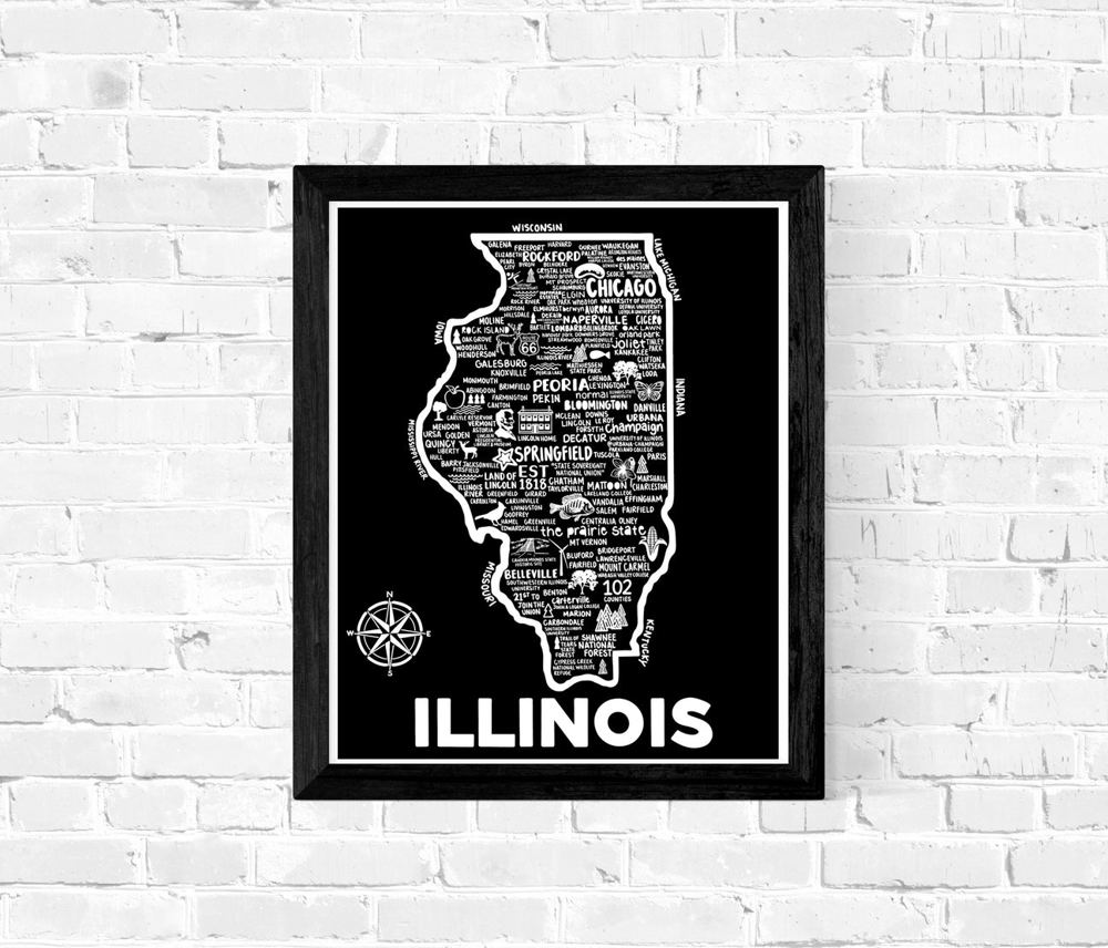 State Map Print | 3 Colors