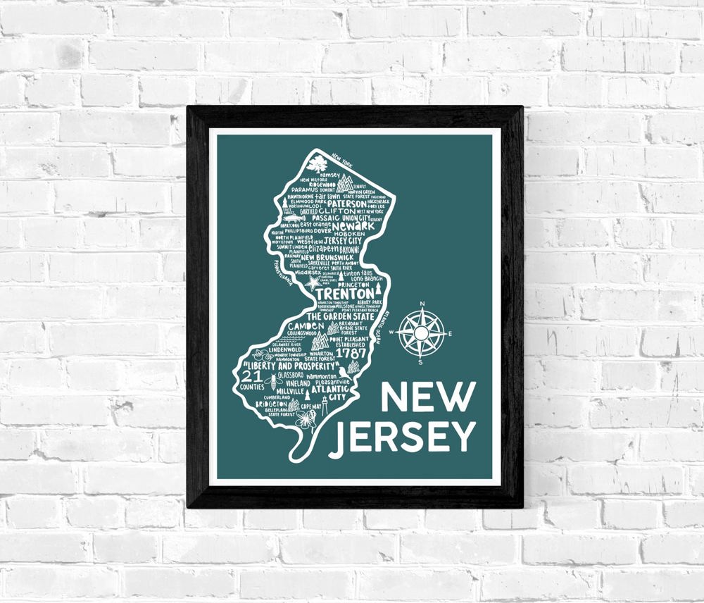 State Map Print | 3 Colors