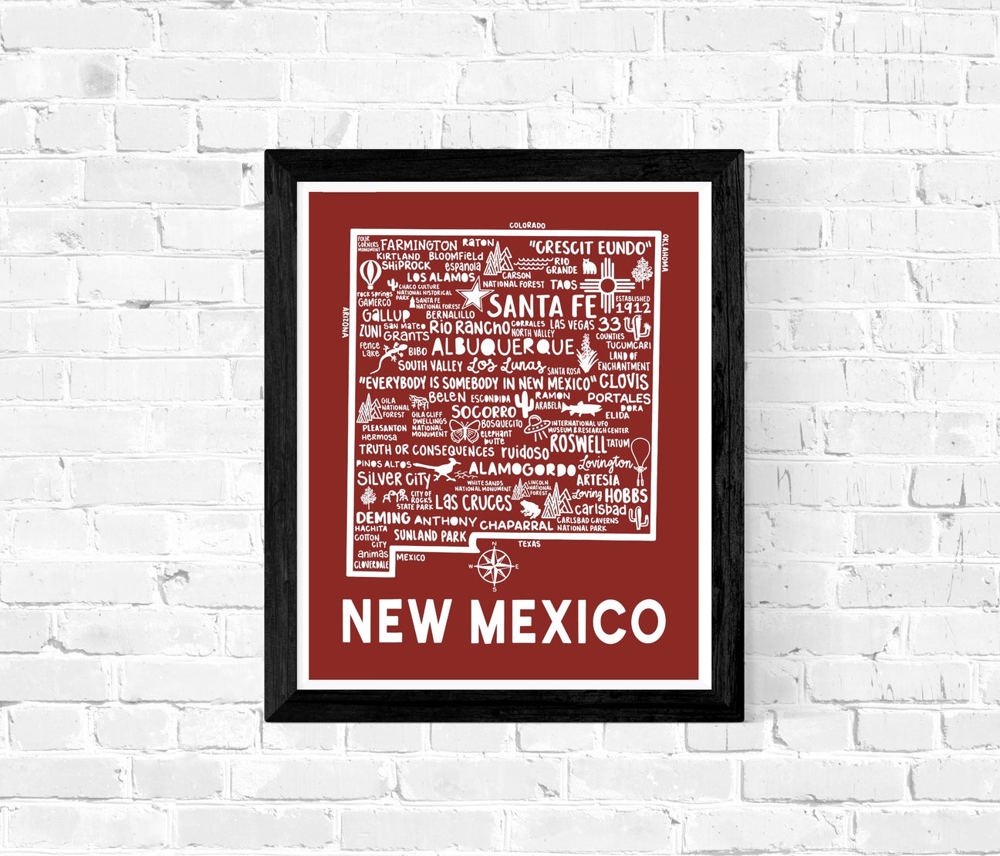 State Map Print | 3 Colors