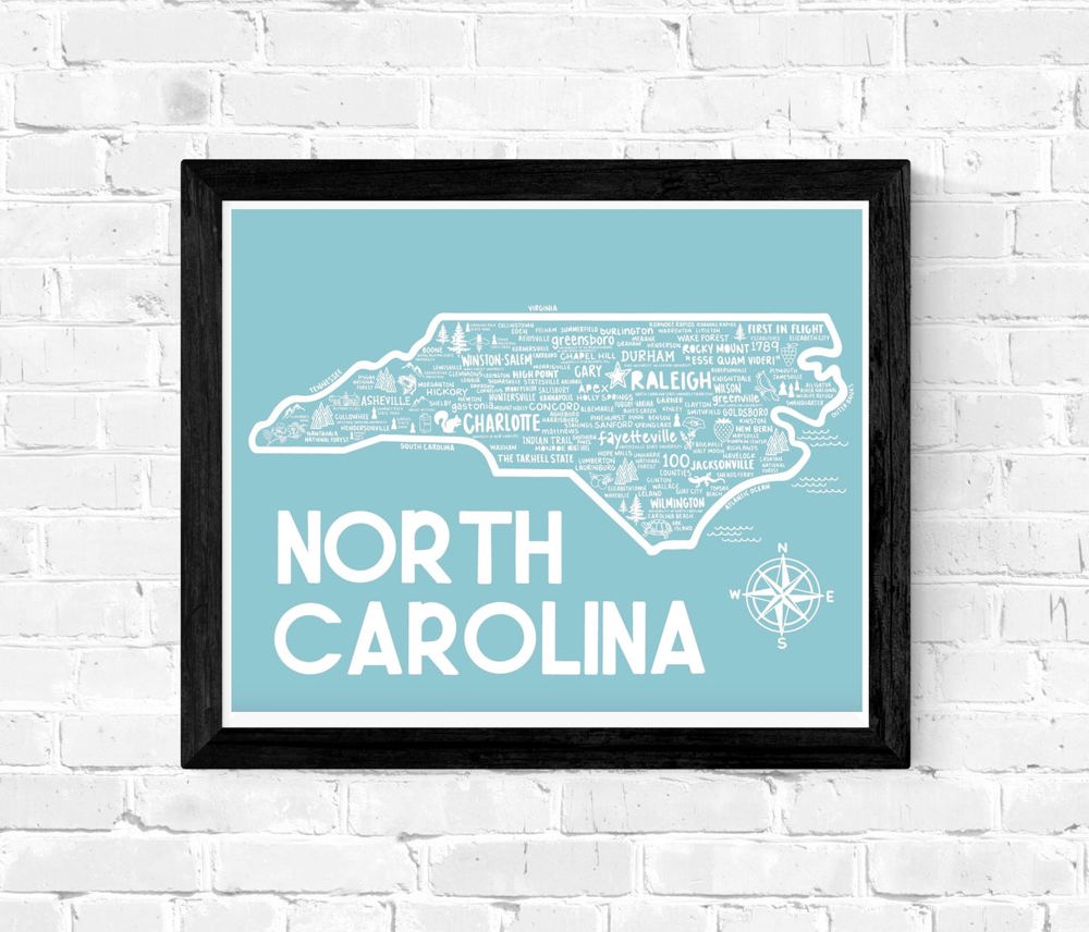 State Map Print | 3 Colors