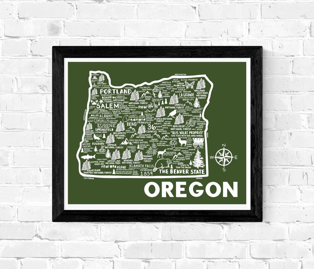 State Map Print | 3 Colors