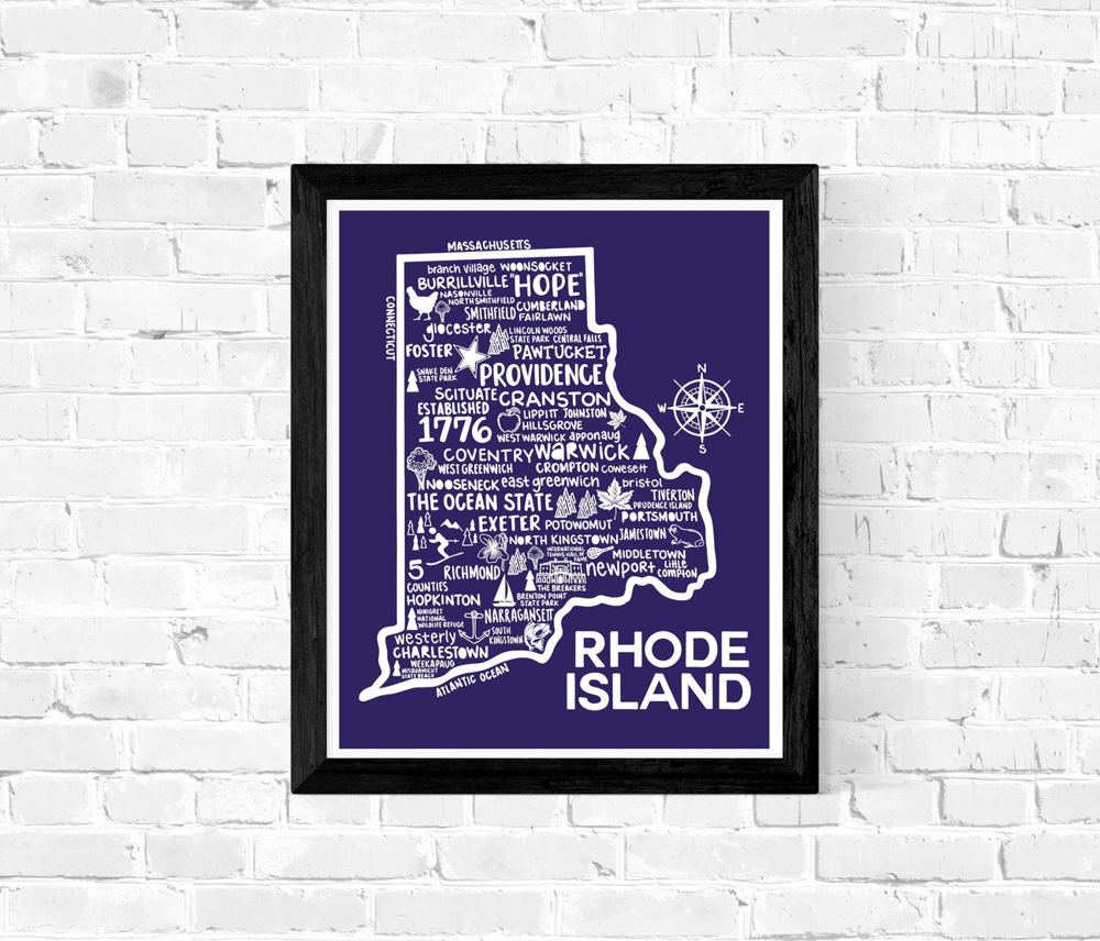 State Map Print | 3 Colors