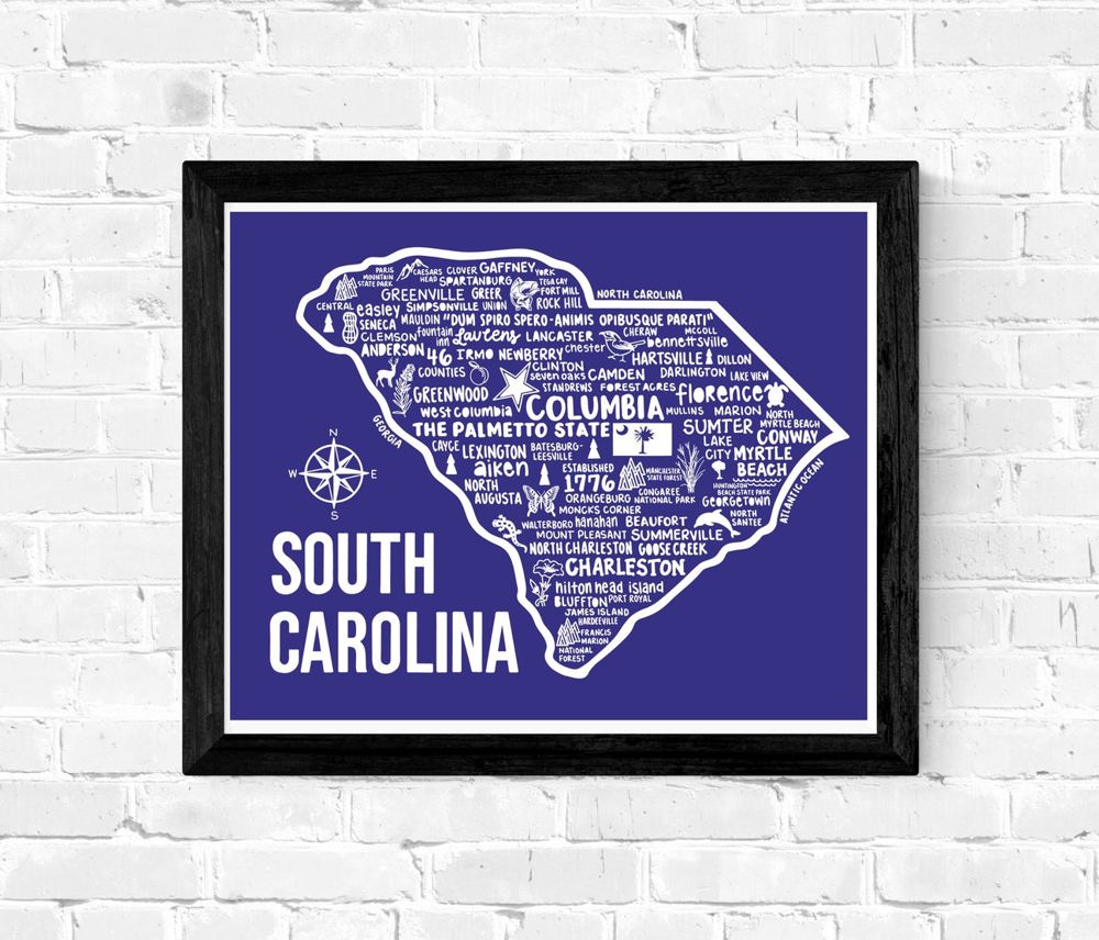 State Map Print | 3 Colors