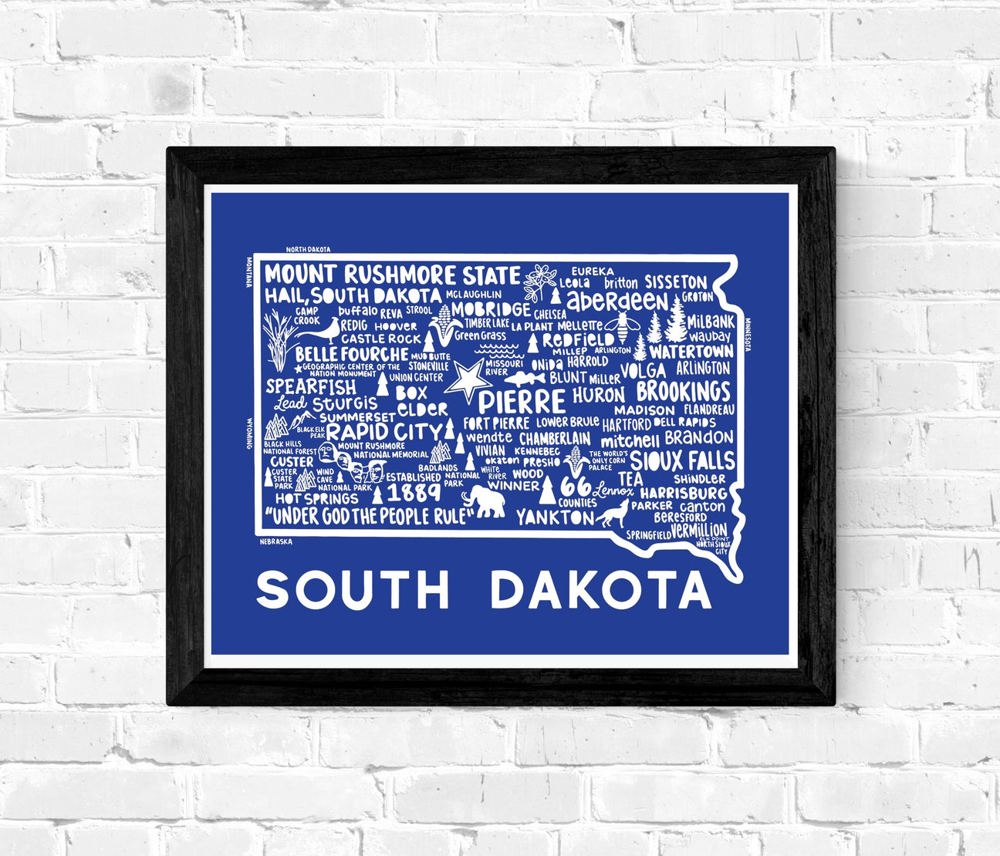 State Map Print | 3 Colors