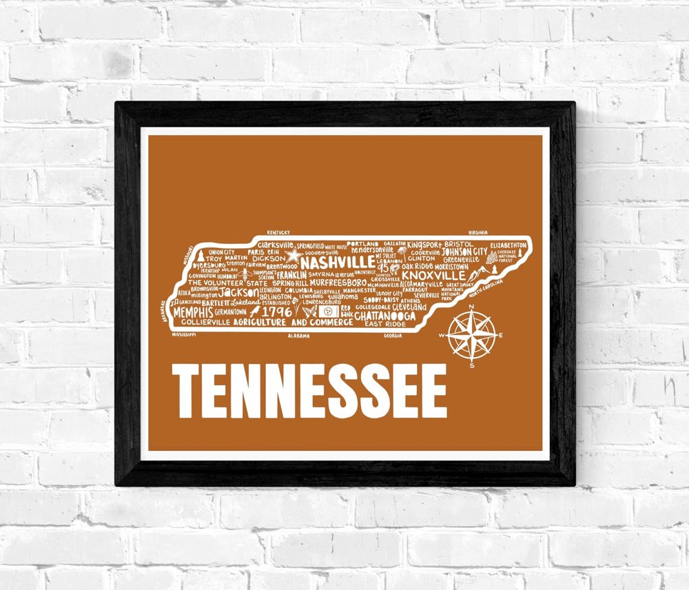 State Map Print | 3 Colors