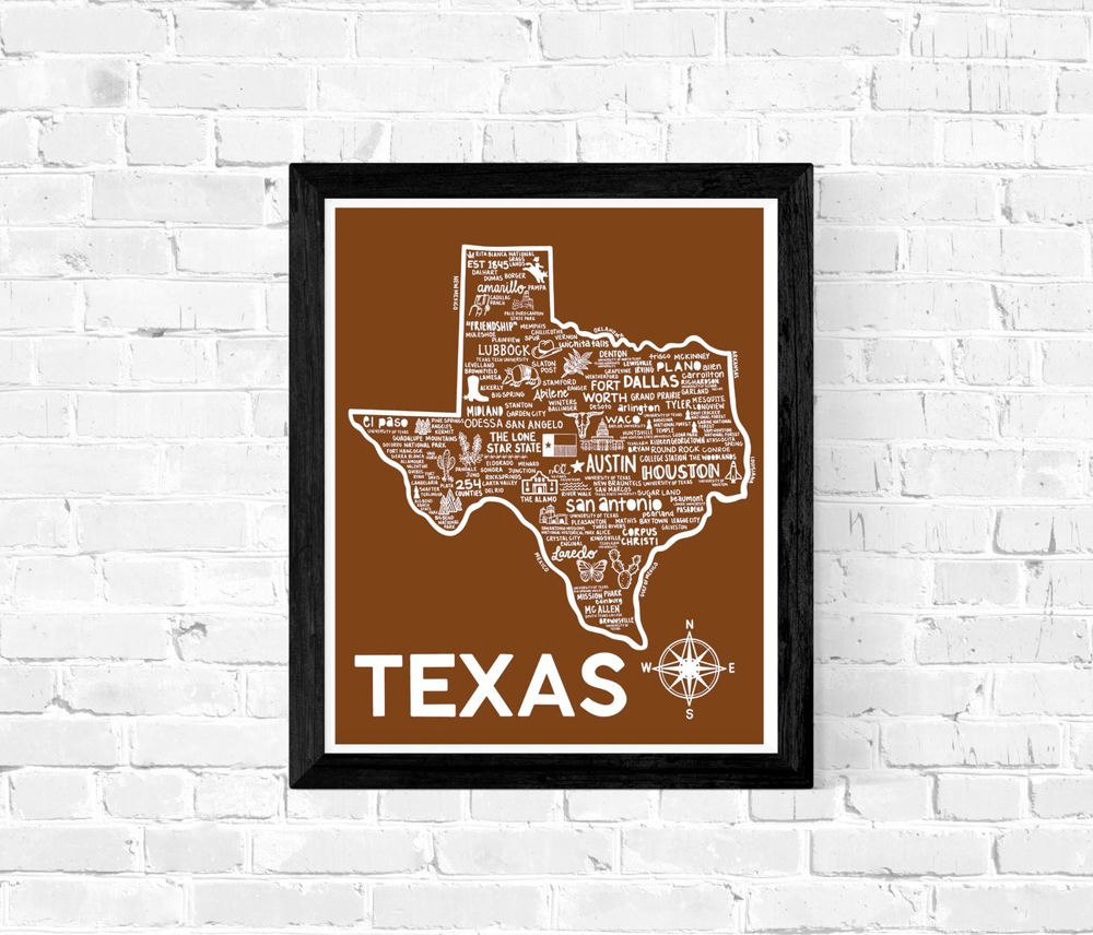 State Map Print | 3 Colors