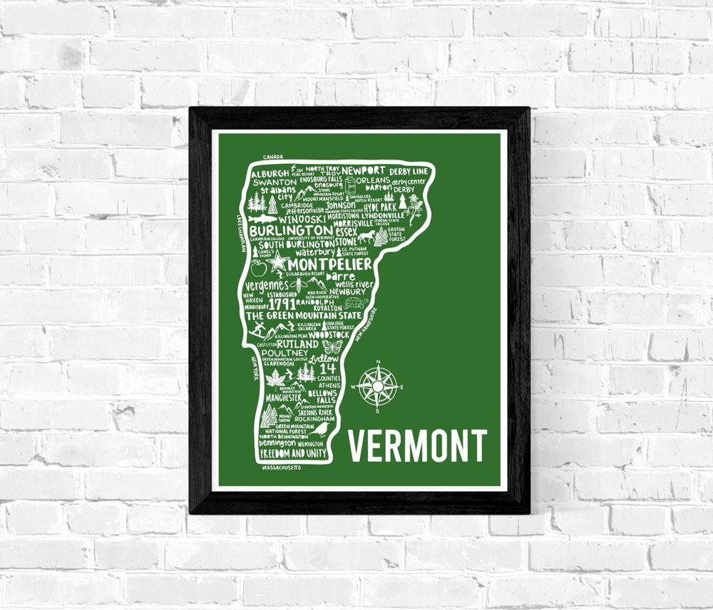 State Map Print | 3 Colors