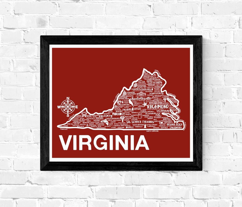 State Map Print | 3 Colors