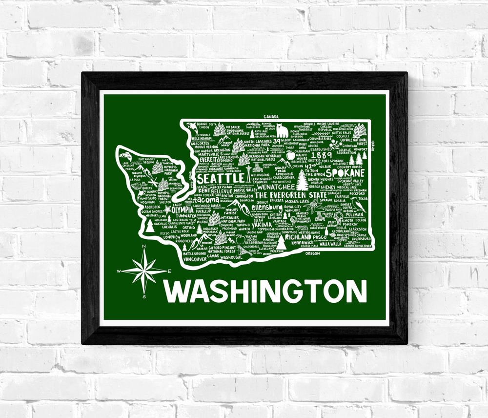 State Map Print | 3 Colors