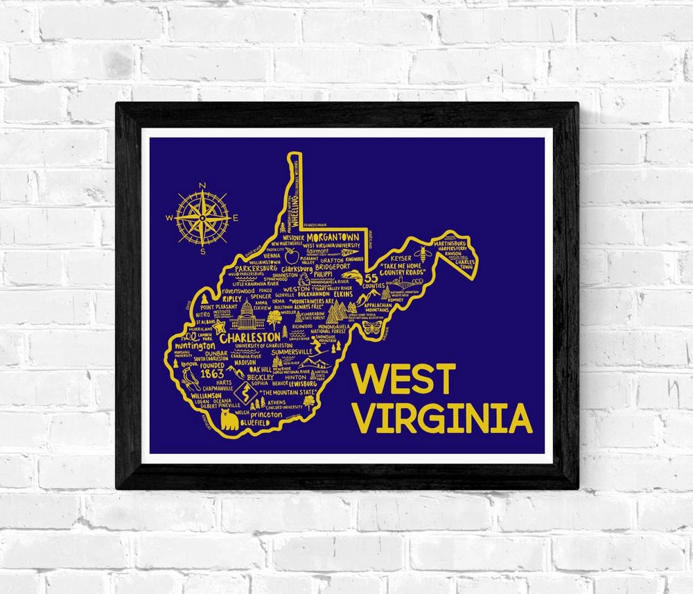 State Map Print | 3 Colors