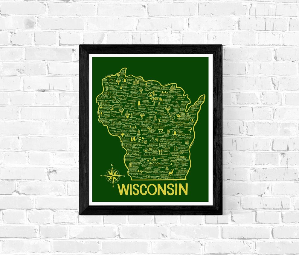 State Map Print | 3 Colors