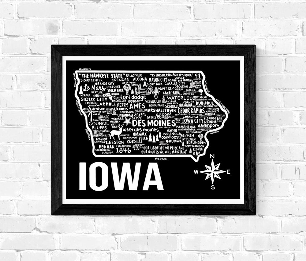 State Map Print | 3 Colors