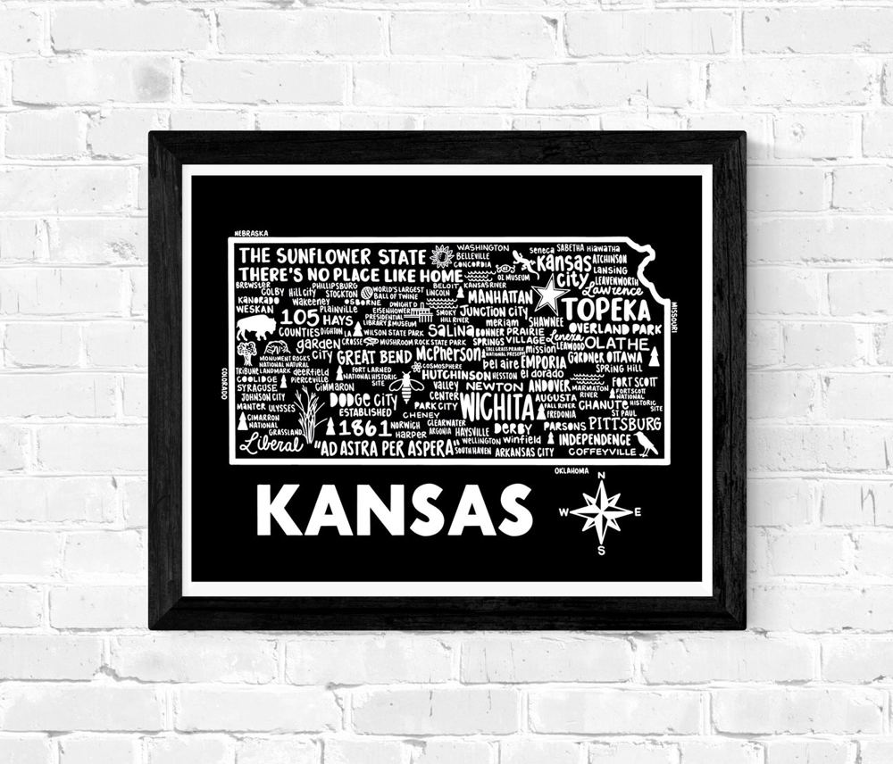 State Map Print | 3 Colors