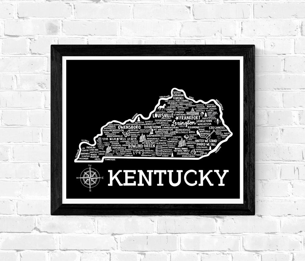 State Map Print | 3 Colors