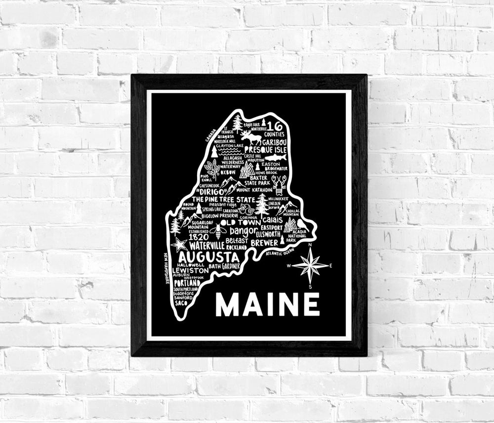 State Map Print | 3 Colors