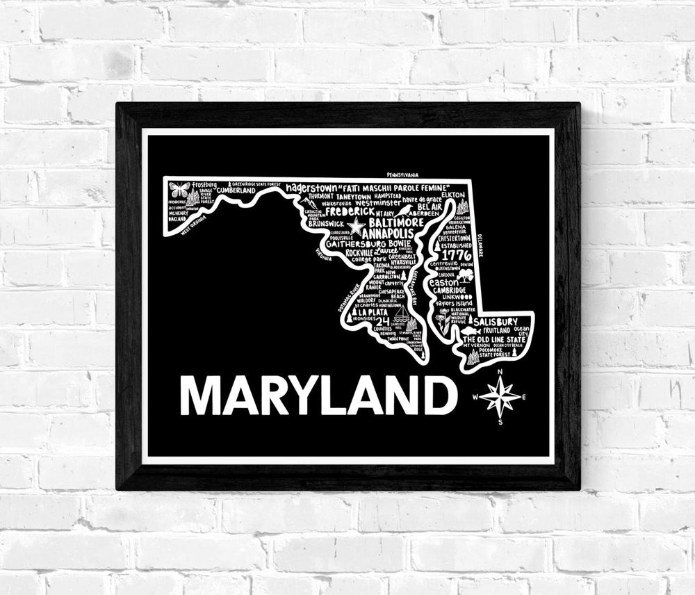 State Map Print | 3 Colors