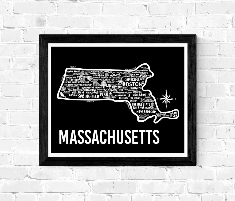 State Map Print | 3 Colors