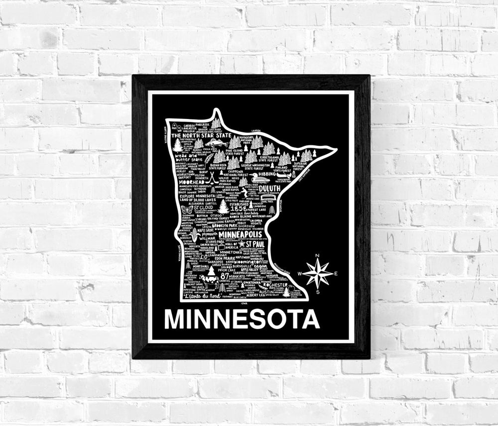 State Map Print | 3 Colors