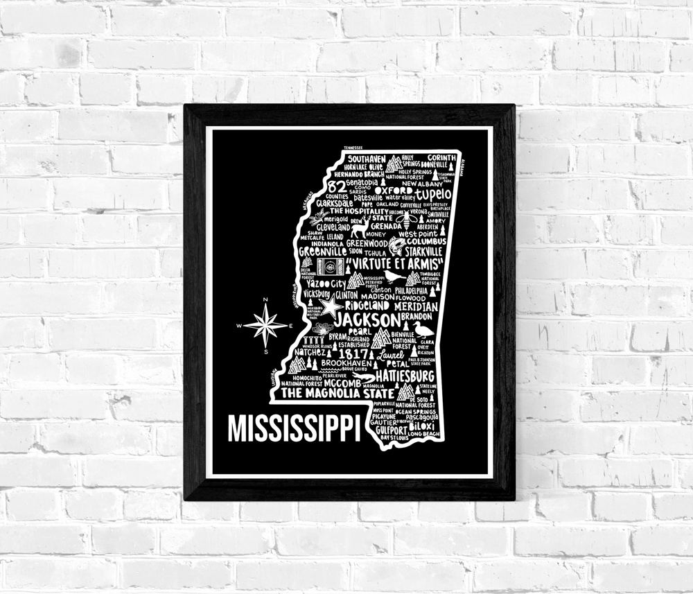 State Map Print | 3 Colors