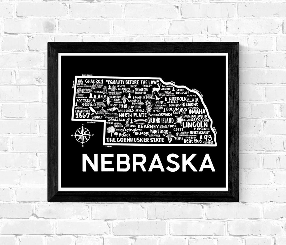 State Map Print | 3 Colors