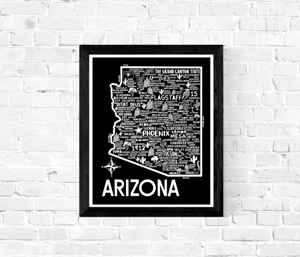 State Map Print | 3 Colors