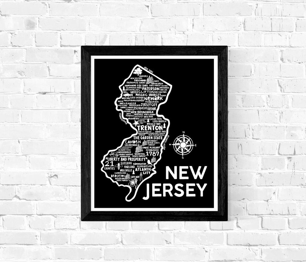 State Map Print | 3 Colors