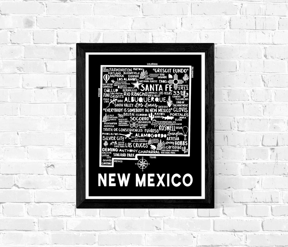 State Map Print | 3 Colors