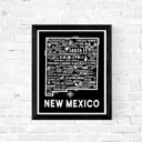 New Mexico Black State Map Print | 3 Colors