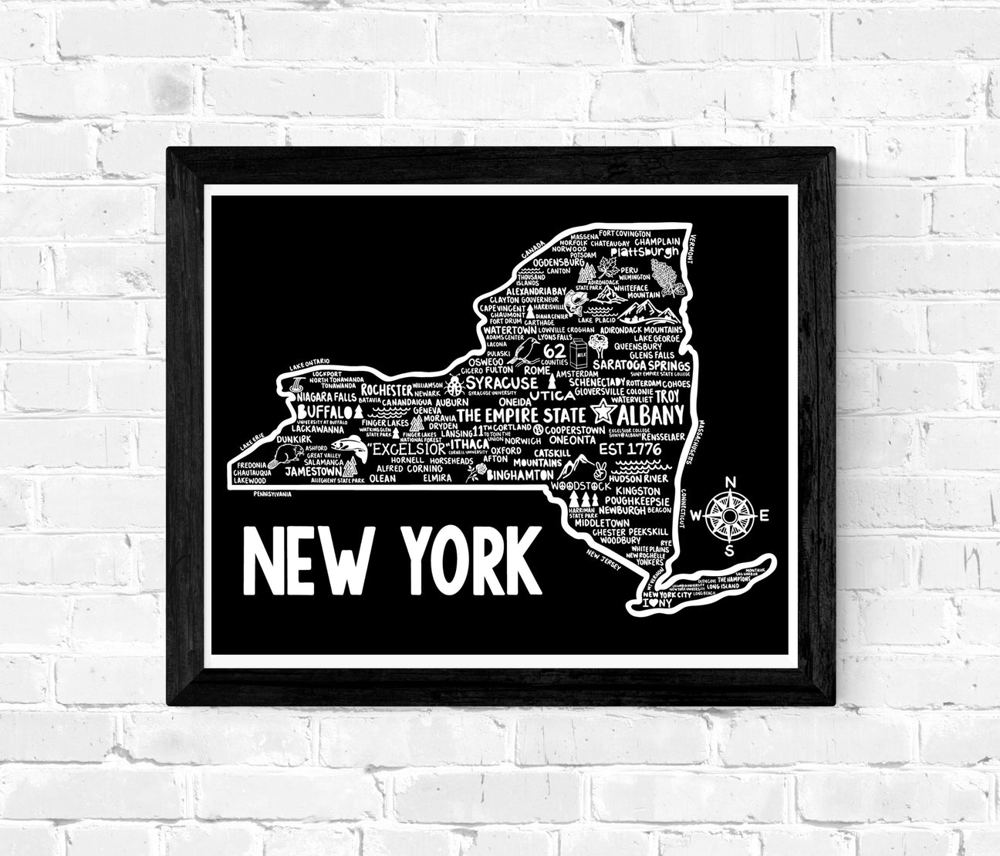 State Map Print | 3 Colors