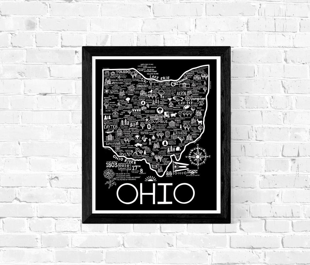 State Map Print | 3 Colors