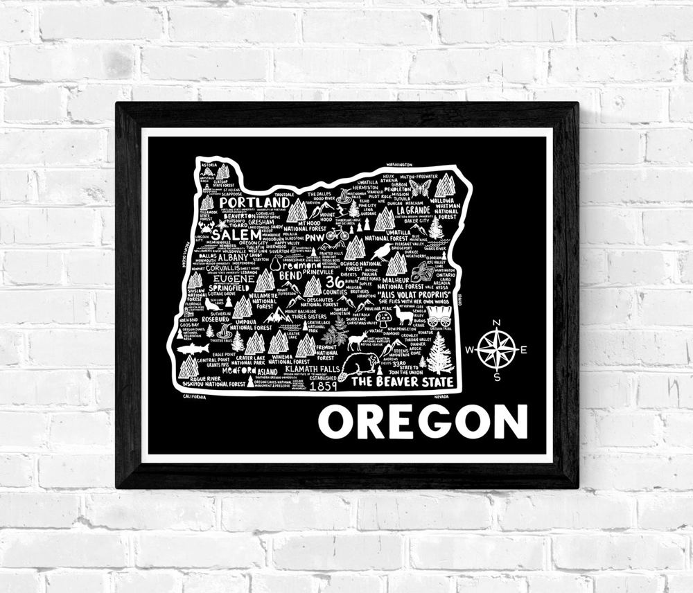 State Map Print | 3 Colors