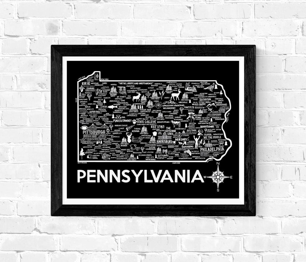 State Map Print | 3 Colors