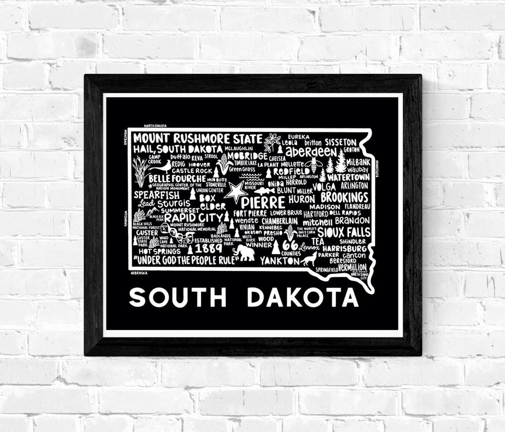 State Map Print | 3 Colors