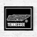 Tennessee Black State Map Print | 3 Colors