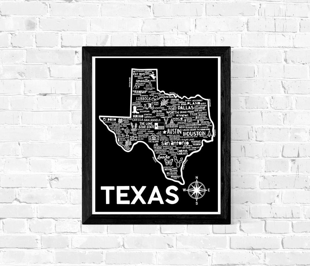 State Map Print | 3 Colors