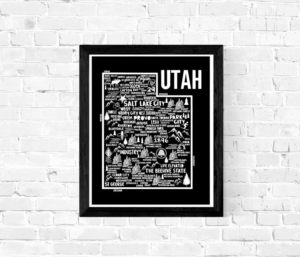 State Map Print | 3 Colors