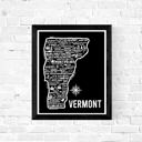 Vermont Black State Map Print | 3 Colors