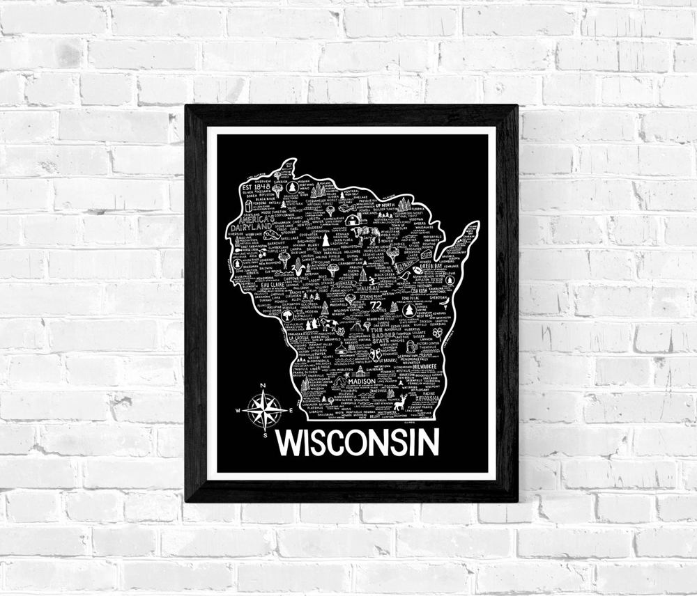 State Map Print | 3 Colors