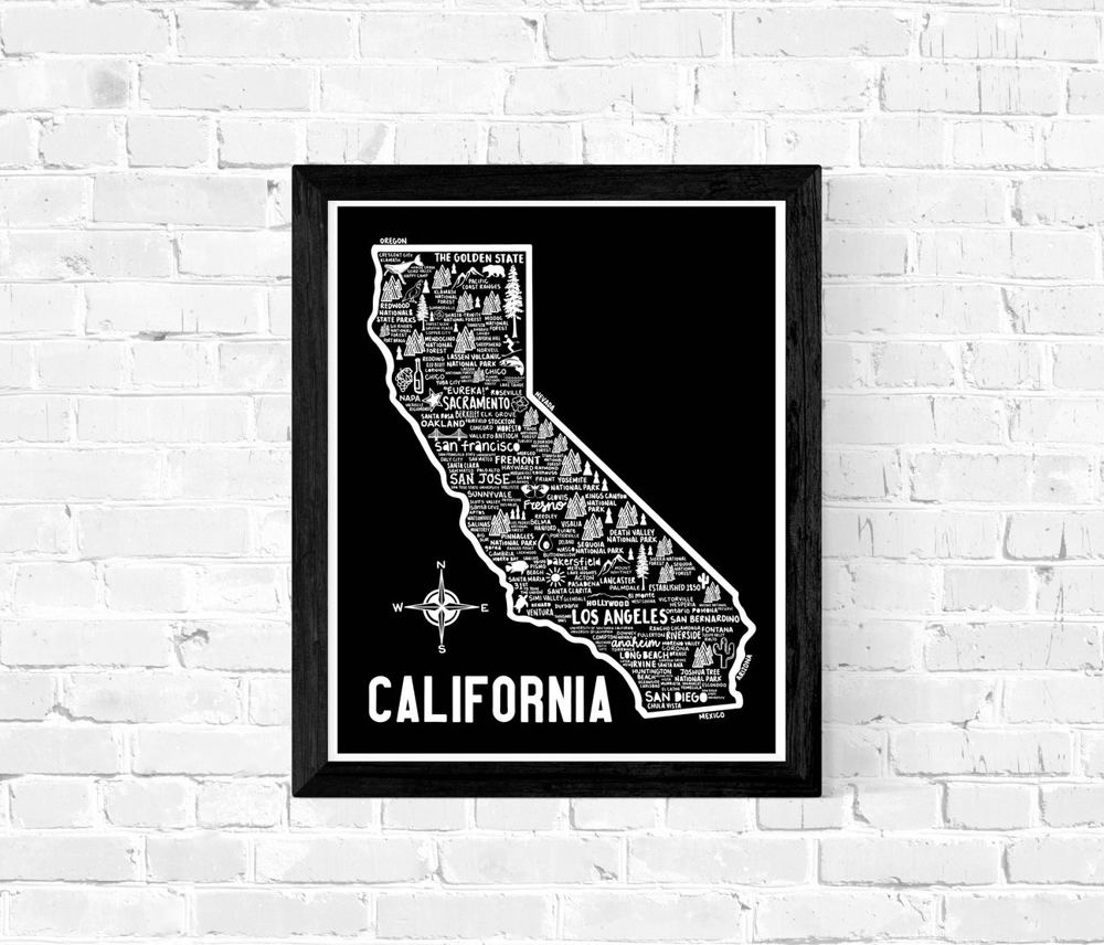 State Map Print | 3 Colors