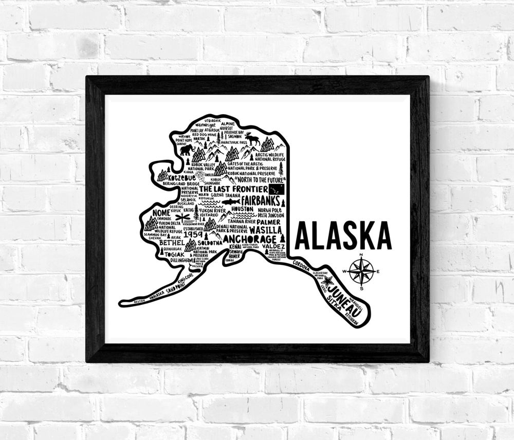 State Map Print | 3 Colors